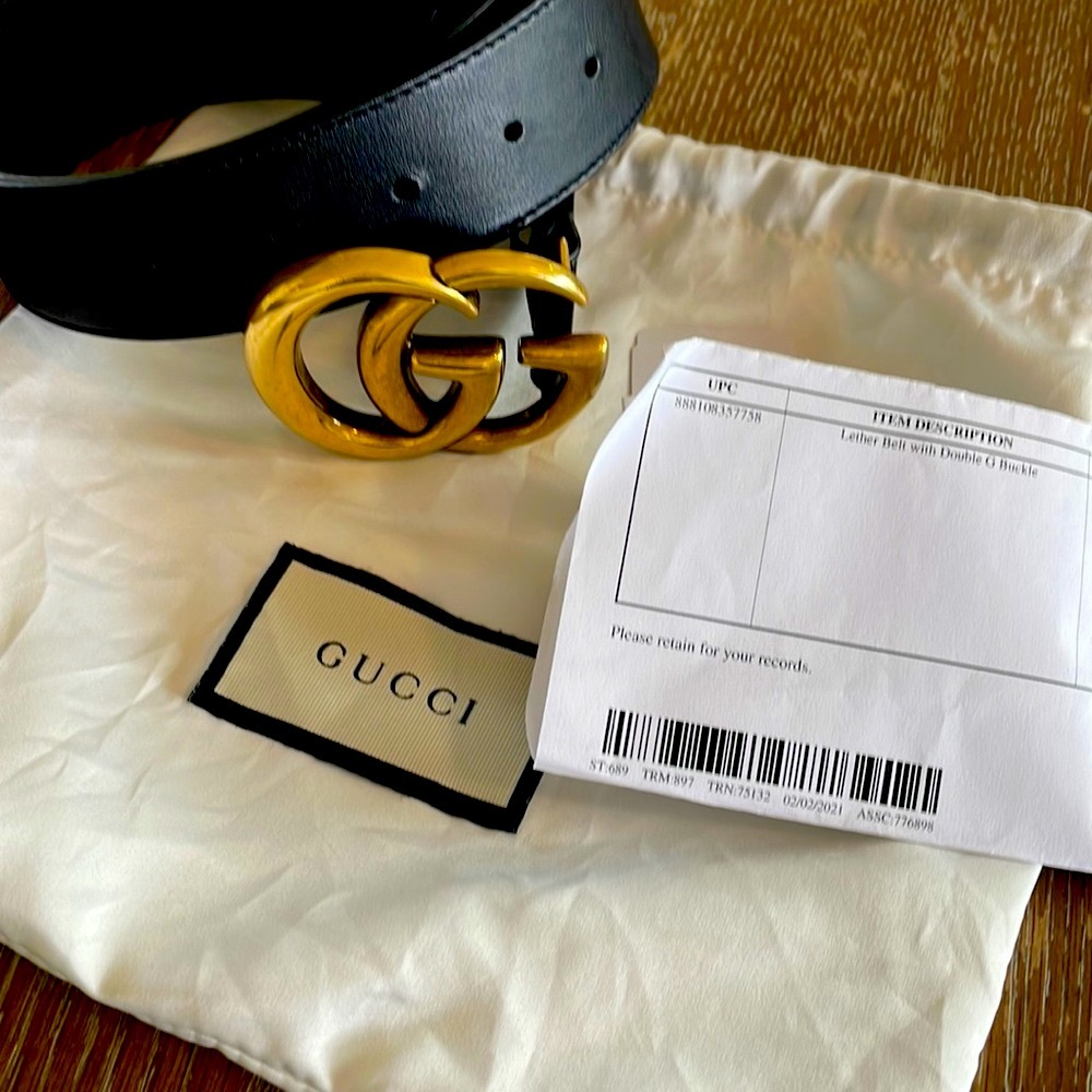 Authentic Gucci Double GG Belt  LIKE NEW